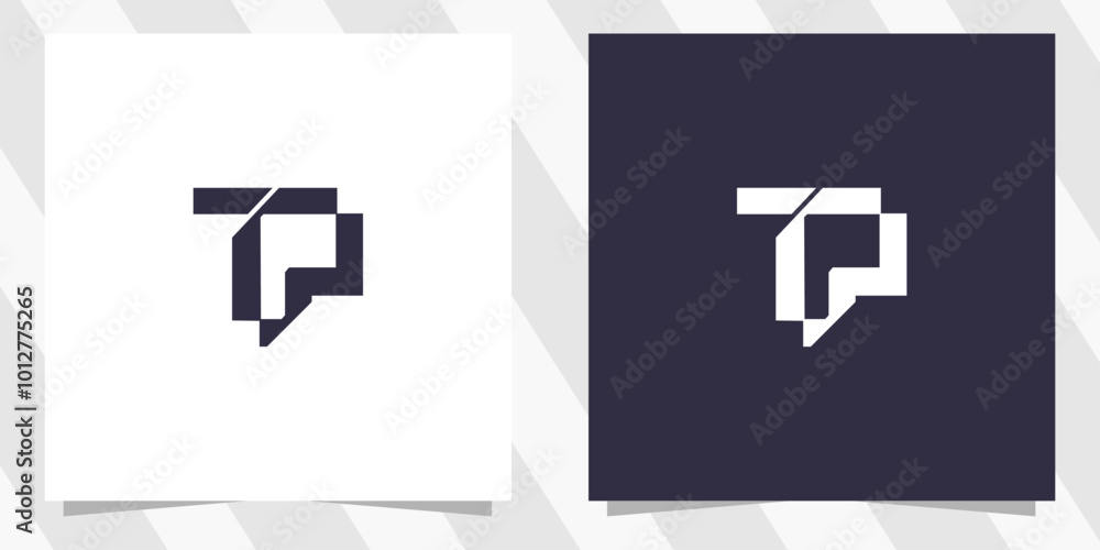 Obraz premium letter tp pt logo design vector