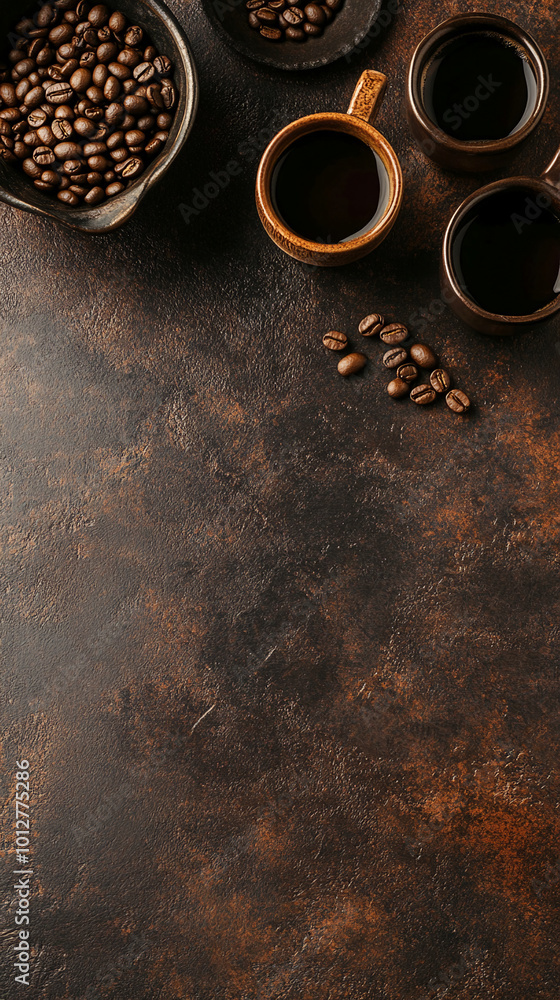 background of the process making latte art coffee in Cafe, fresh beans, roasted beans, and a CUP of coffee background of the process making latte art coffee in Cafe, fresh beans, roasted beans, and a CUP of coffee