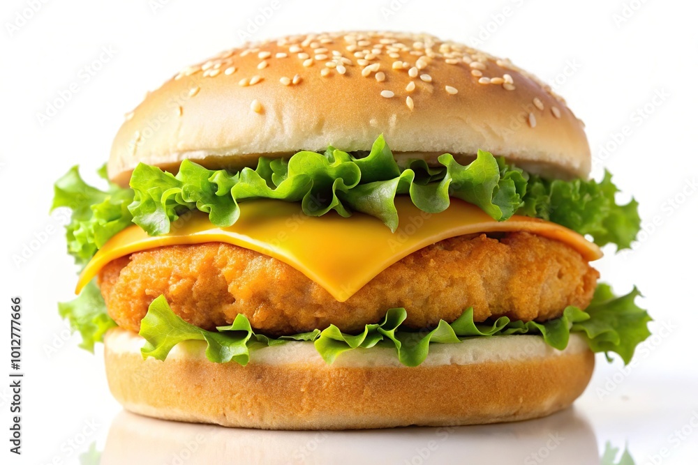 Fresh tasty burger isolated on white background Fresh tasty burger isolated on white background