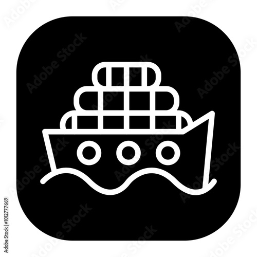 Ferry Boat Vector Icons