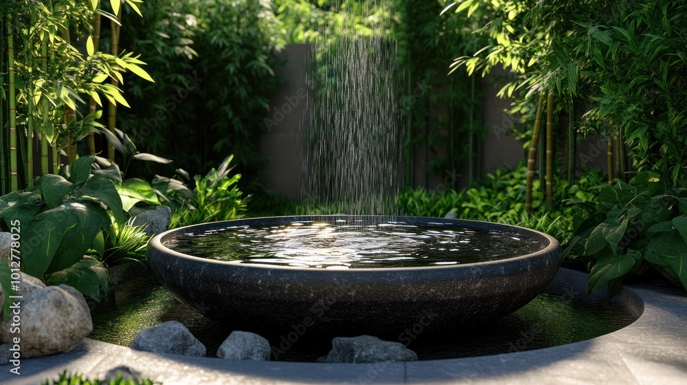 Fototapeta premium Tranquil Stone Fountain