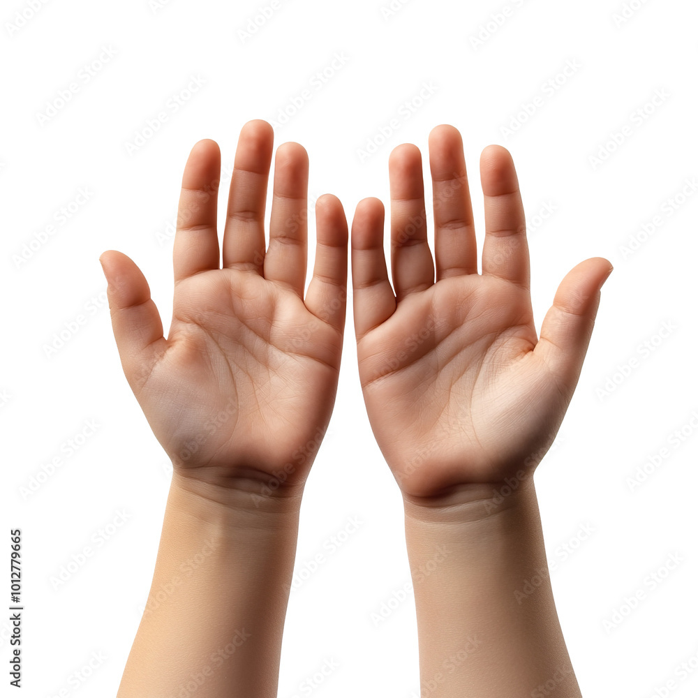 Child hands isolated on transparent background Child hands isolated on transparent background