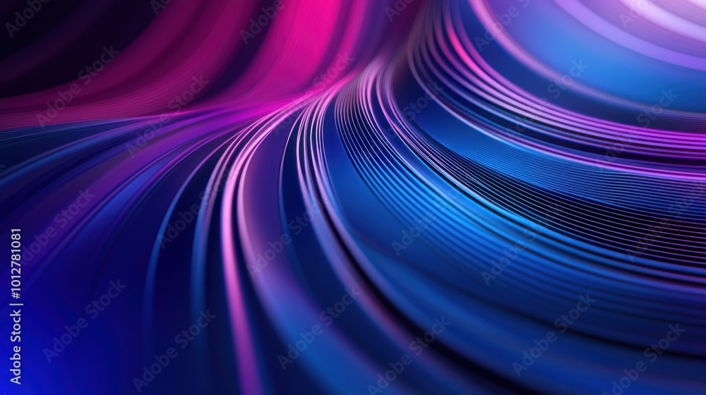 Abstract Swirling Purple and Blue Lines Abstract Swirling Purple and Blue Lines
