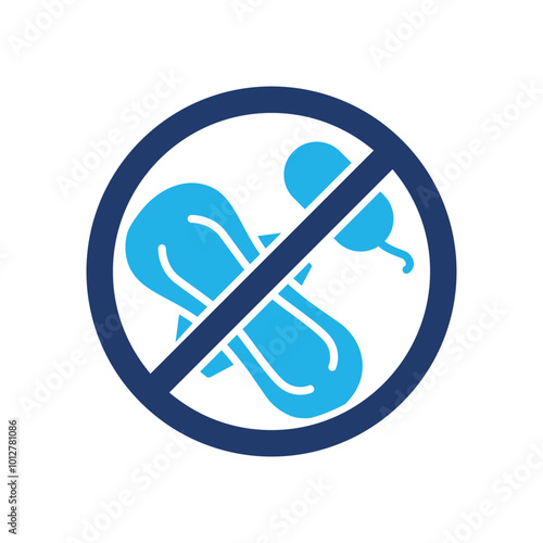 do not throw feminine sanitary pad and tampon colored icon vector design good for web or mobile app