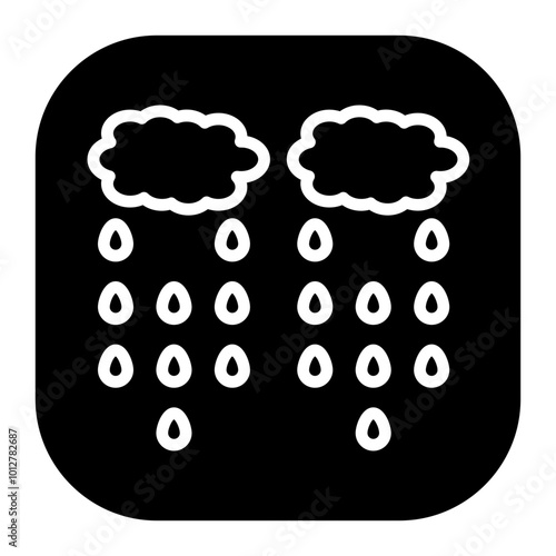 Heavy Rain Vector Icons