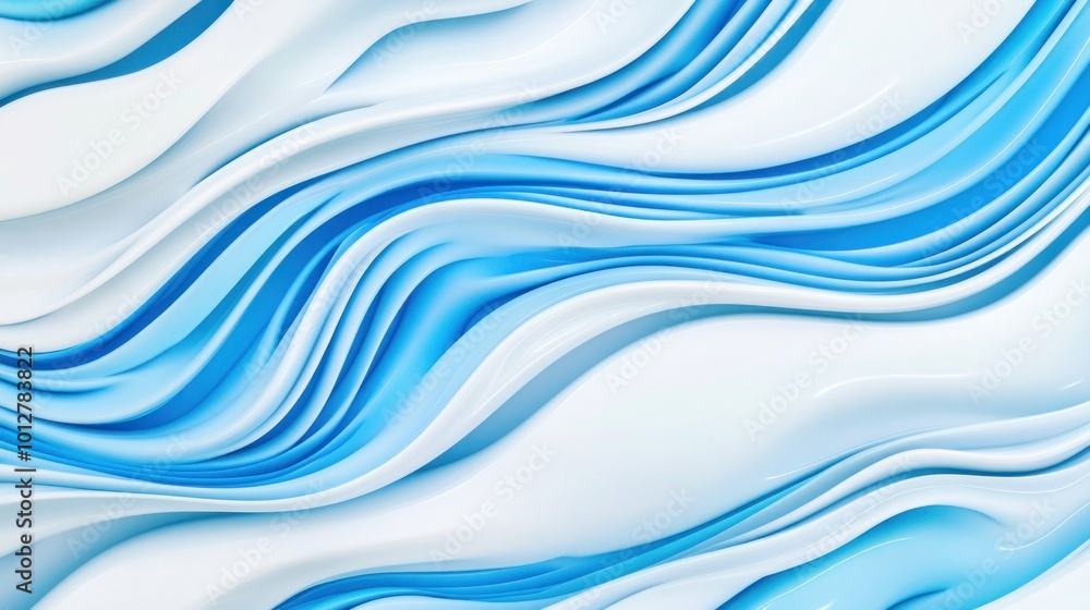 Abstract Blue and White Waves Abstract Blue and White Waves
