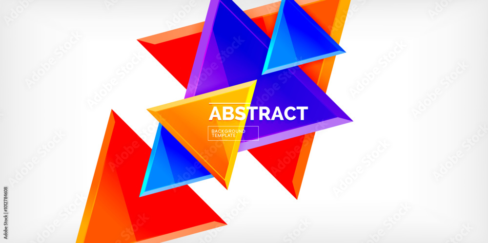 Abstract background - glossy triangles. Vector Illustration For Wallpaper, Banner, Background, Card, Book Illustration, landing page Abstract background - glossy triangles. Vector Illustration For Wallpaper, Banner, Background, Card, Book Illustration, landing page