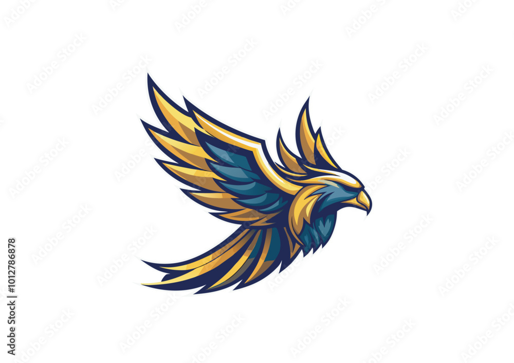 Obraz premium Eagle Mascot Logo Vector Illustration