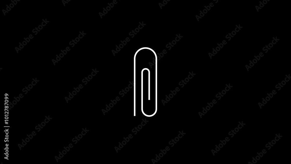 Paperclip spin line icon Paperclip spin line icon
