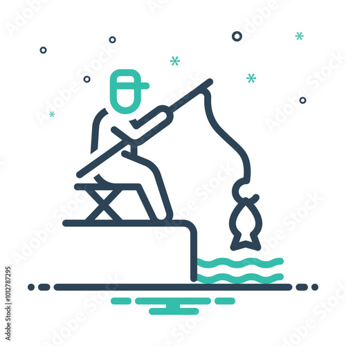 Mix icon for fishing