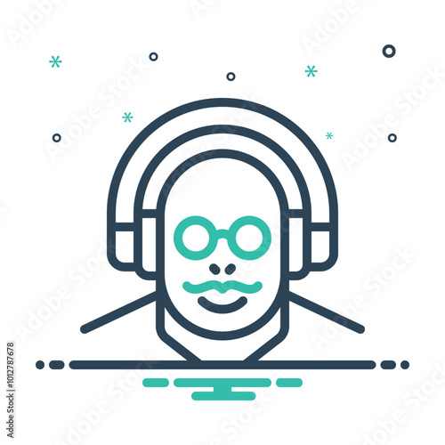 Mix icon for listening music