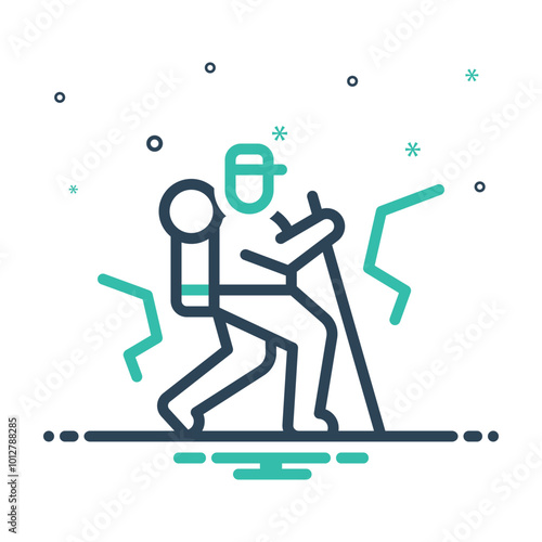 Mix icon for trekking
