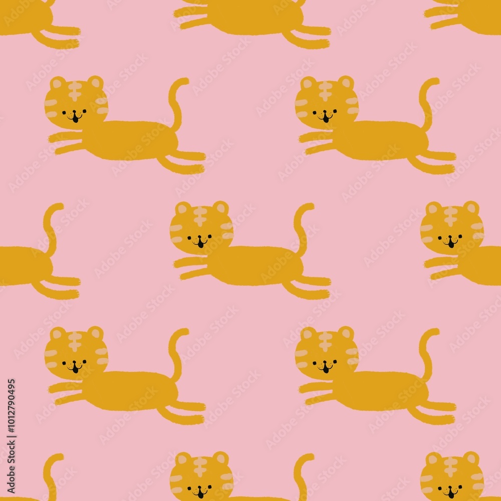 seamless pattern with tiger seamless pattern with tiger