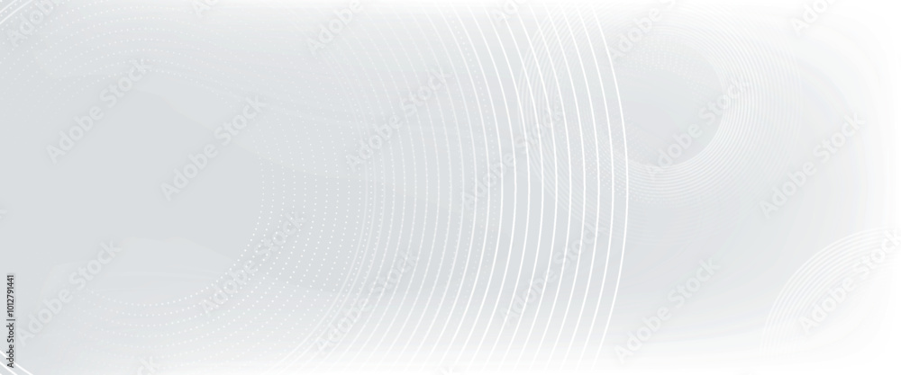 Abstract white glowing geometric lines on gray background. Modern shiny blue circle lines pattern. Futuristic technology concept. Suit for cover, poster, Abstract white glowing geometric lines on gray background. Modern shiny blue circle lines pattern. Futuristic technology concept. Suit for cover, poster,