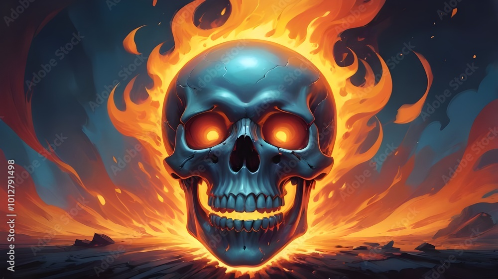 skull in flames skull in flames