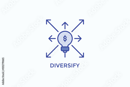 Diversify Vector Icon Or Logo Illustration