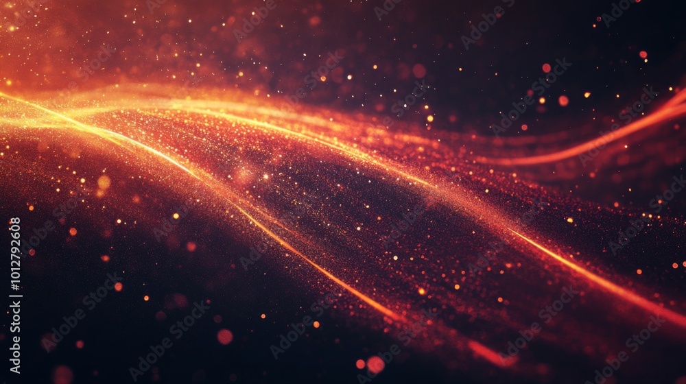An abstract image featuring flowing lines of light in warm colors, creating a dynamic and energetic atmosphere with sparkling particles. An abstract image featuring flowing lines of light in warm colors, creating a dynamic and energetic atmosphere with sparkling particles.