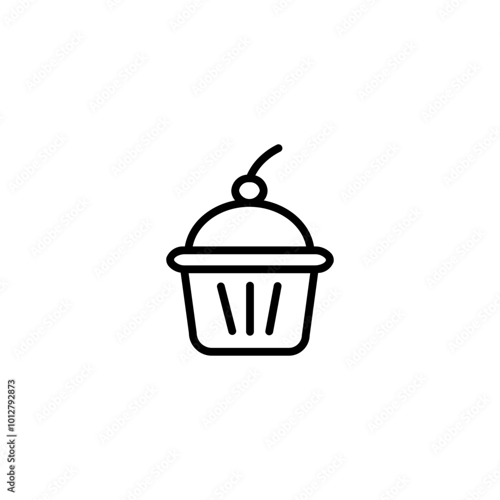 cupcake line icon cupcake line icon
