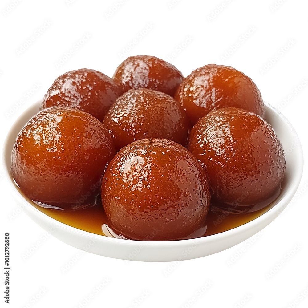 Clear Syrupy Gulab Jamun isolated on transparent background Clear Syrupy Gulab Jamun isolated on transparent background