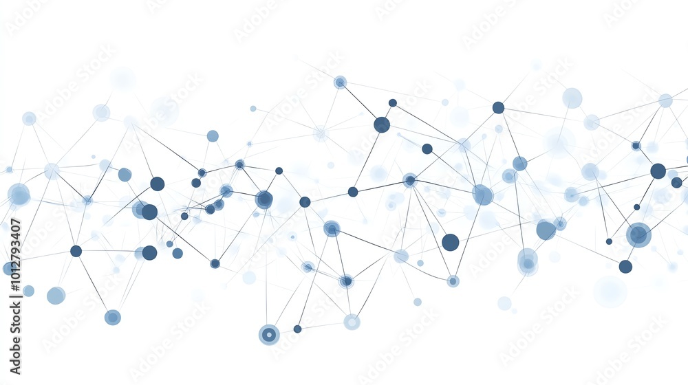 Abstract network connections, white isolate background
