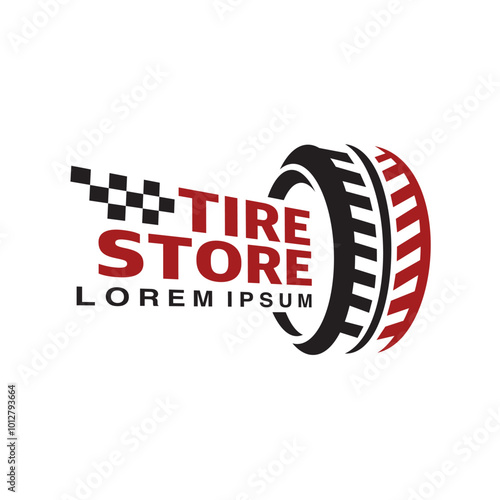 creative tire logo, tire store logo design vector illustration