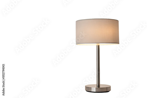 Elegant table lamp with beige shade on black