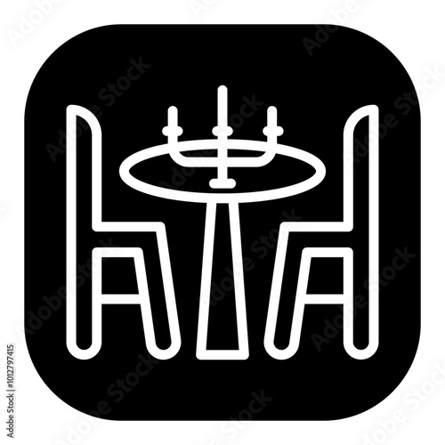 Candlelight Dinner Vector Icons