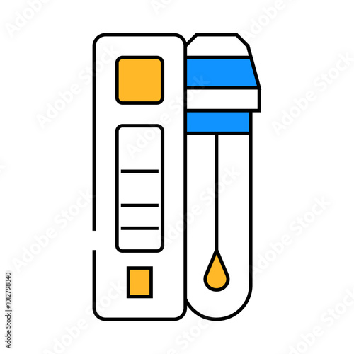 test for influenza a and b viruses line icon vector. test for influenza a and b viruses sign. isolated symbol illustration