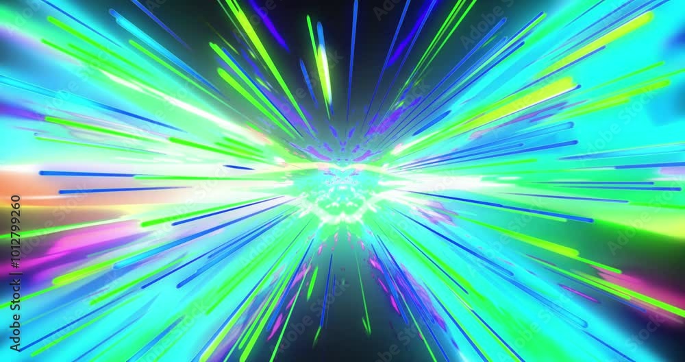 Animation of tunnel of glowing light trails of data transfer Animation of tunnel of glowing light trails of data transfer