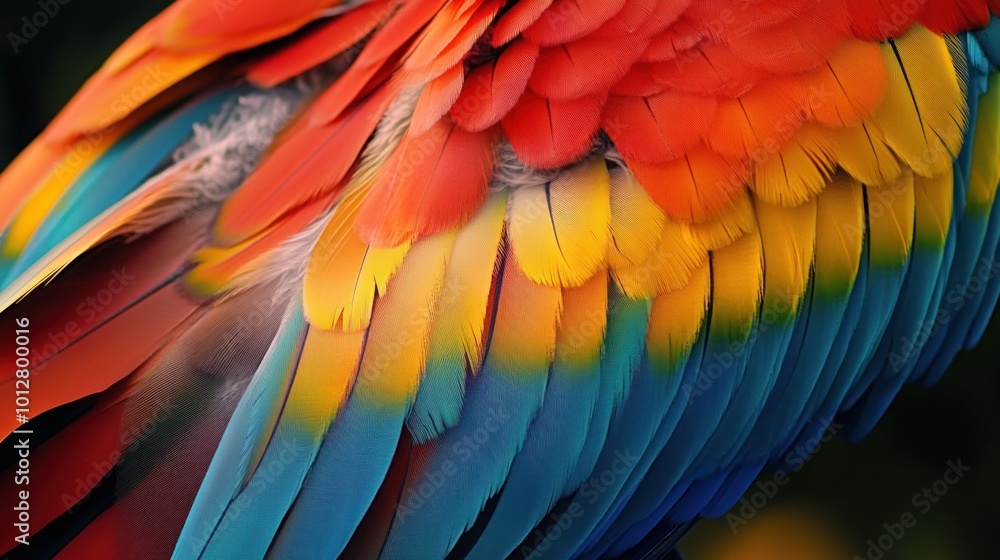 Fototapeta premium Vibrant Macaw Feathers