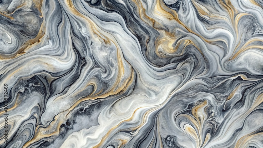 Abstract Swirling Pattern of Grays and Golds in a Liquid Art Style Abstract Swirling Pattern of Grays and Golds in a Liquid Art Style