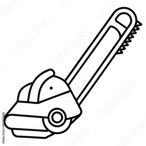 Hedge Trimmer vector silhouette.