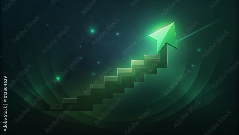 Obraz premium abstract success background with arrow and stairs