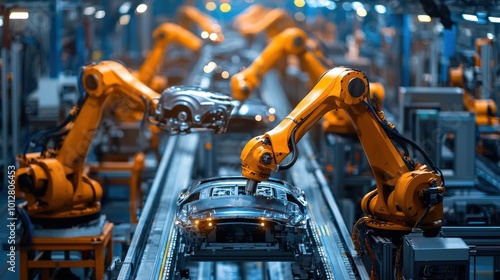 Industrial Robots in Automotive Assembly Line