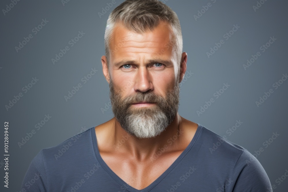 Portrait of a handsome mature man with a beard and mustache. Portrait of a handsome mature man with a beard and mustache.