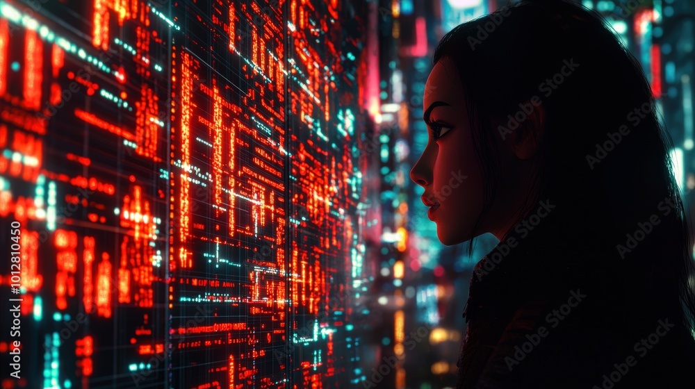 Anime-Style Profile in Futuristic Environment Anime-Style Profile in Futuristic Environment