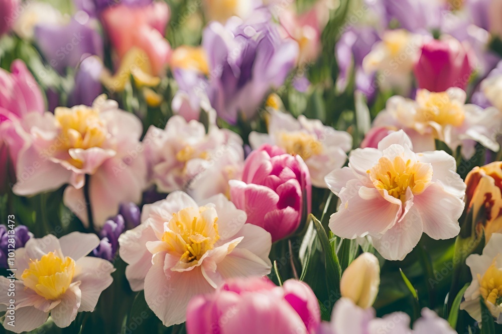 Obraz premium spring flowers in the garden