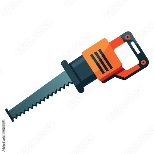 Reciprocating Saw (for pruning) vector illustration.