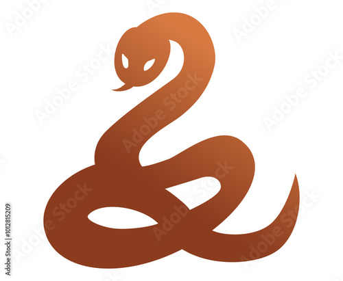 Wallpaper Mural とぐろを巻く蛇のシルエットイラスト　2025年正月巳年 Torontodigital.ca