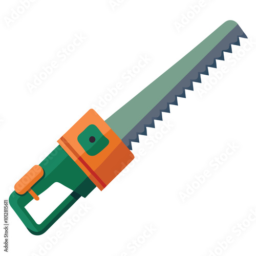 Reciprocating Saw (for pruning) vector illustration.