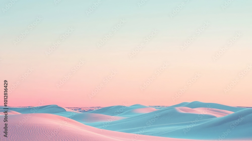 Serene landscape of rolling dunes at sunset, with soft pastel colors creating a tranquil and dreamy atmosphere. Serene landscape of rolling dunes at sunset, with soft pastel colors creating a tranquil and dreamy atmosphere.