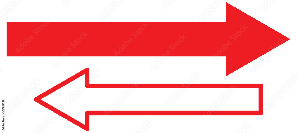 Red arrow icon. Straight long right vector arrow icon.
Red arrow icon. Straight long right vector arrow icon.