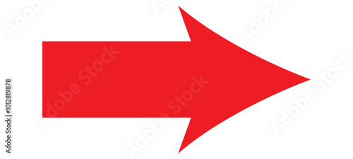 Long Red Arrow, Pointer for Indicating Direction.