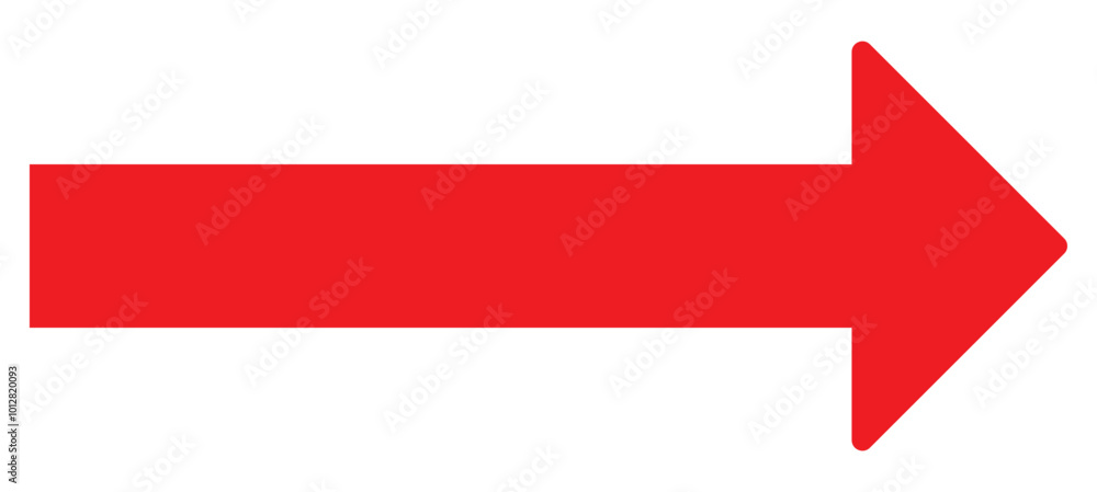 Long Red Arrow, Pointer for Indicating Direction. Long Red Arrow, Pointer for Indicating Direction.