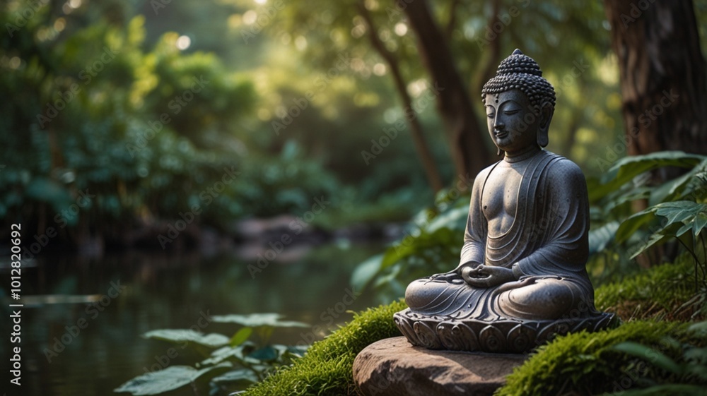 buddha statue in the garden buddha statue in the garden