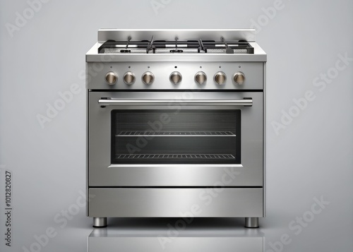 Modern Stove Mockup for Culinary Designs and Appliance Promotions Against a Clean Background - Ideal for Your Project