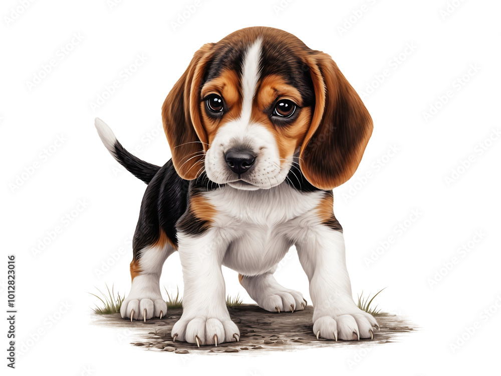 Cute Beagle puppy with transparent background Cute Beagle puppy with transparent background