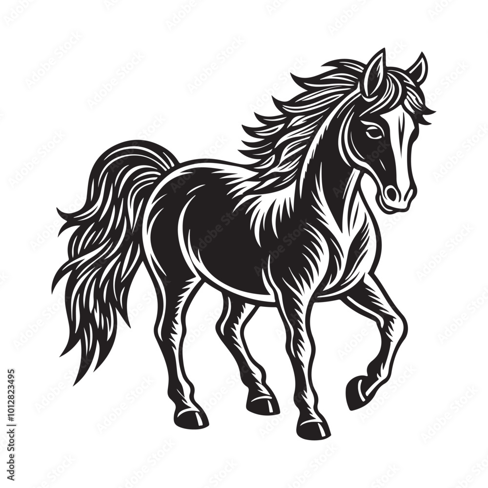 Classic Horse Vector Art for Equestrian Enthusiasts. Classic Horse Vector Art for Equestrian Enthusiasts.