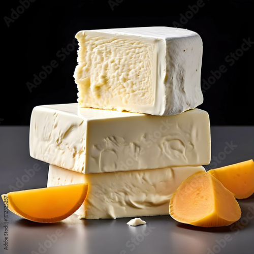 Illustrations with cheese textures.