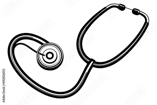 stethoscope vector art illustration